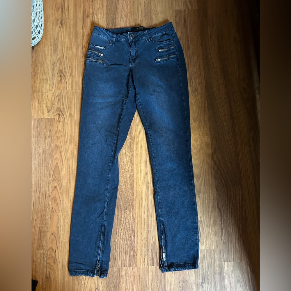 💥Bluenotes Midnight Blue Skinny Jeans with Zipper Details